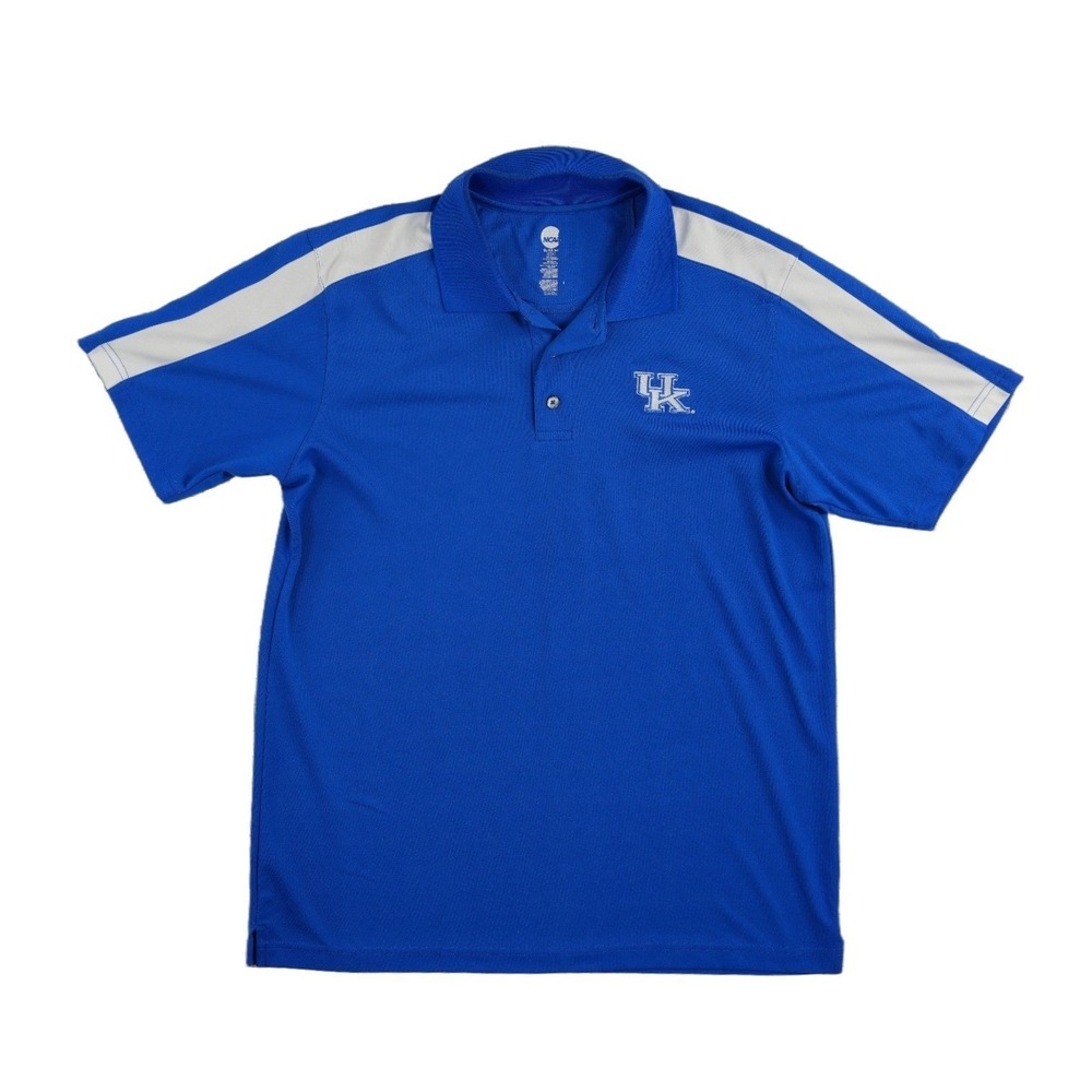 NCAA‎ Kentucky Wildcats UK Polo Shirt Men's Size Large Blue Short Sleeve Knights